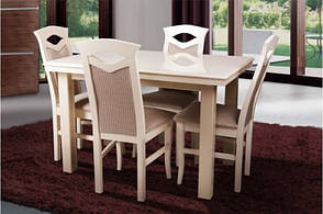 Стіл обідній розкладний Європа Мікс меблі, колір слонова кістка, фото 4