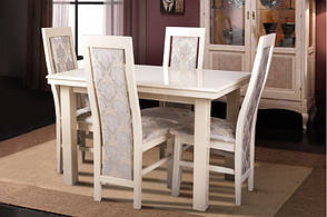 Стіл обідній розкладний Європа Мікс меблі, колір слонова кістка, фото 1