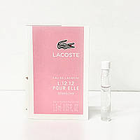 Пробник женских элитных духов Lacoste Eau De L.12.12 Pour Elle Sparkling 1,5ml цветочно-фруктовый аромат