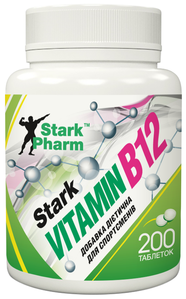 Вітаміни Stark Pharm — Vitamin B12 50 мкг (200 таблеток) (цианокобаламін)