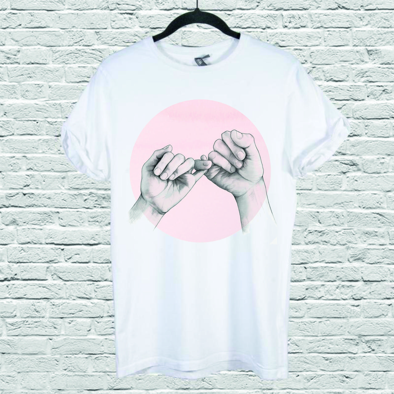Футболка YOUstyle Pinky swear hand 0062 XL White