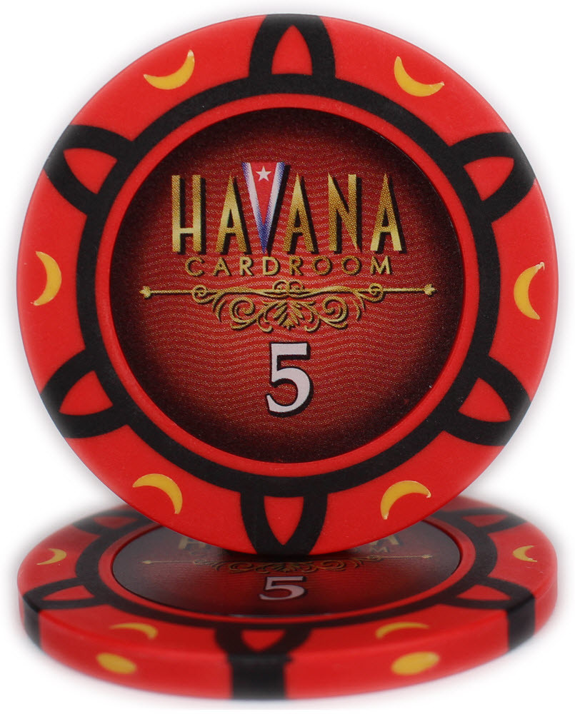 Фішка "Havana" 14 грамів, цінова "5", червона