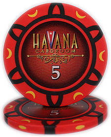 Фішка "Havana" 14 грамів, цінова "5", червона