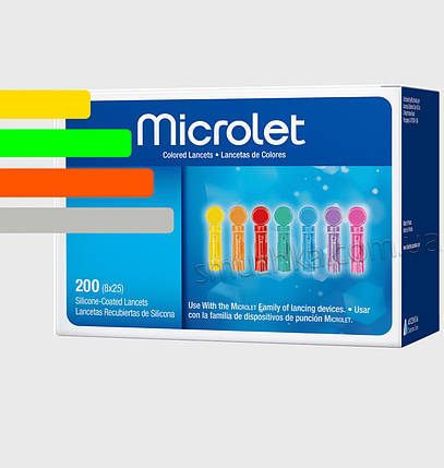 Ланцети Microlet 200 шт. Микролет для Контур ТС і Контур Плюс, фото 2