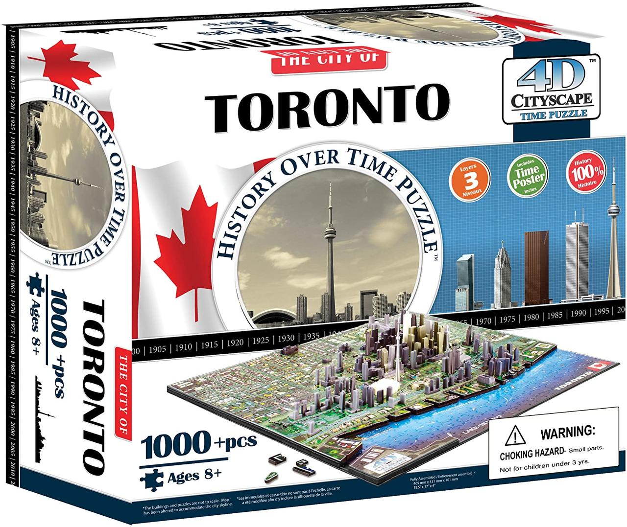 Пазл об’ємний 1000 4D Cityscape Торонто (Toronto)