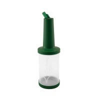 Пляшка з гейзером 1 л прозора (зелена кришка) The Bars PM01G