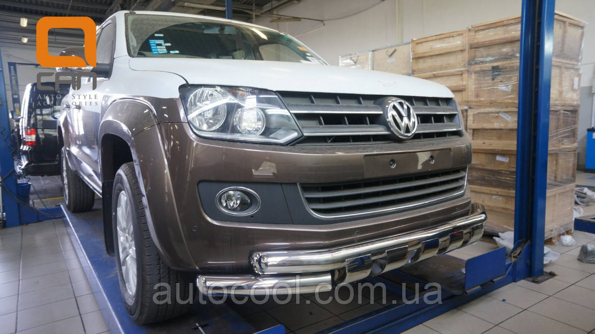 Захист переднього бампера (губа "Shark") Volkswagen Amarok, фото 1