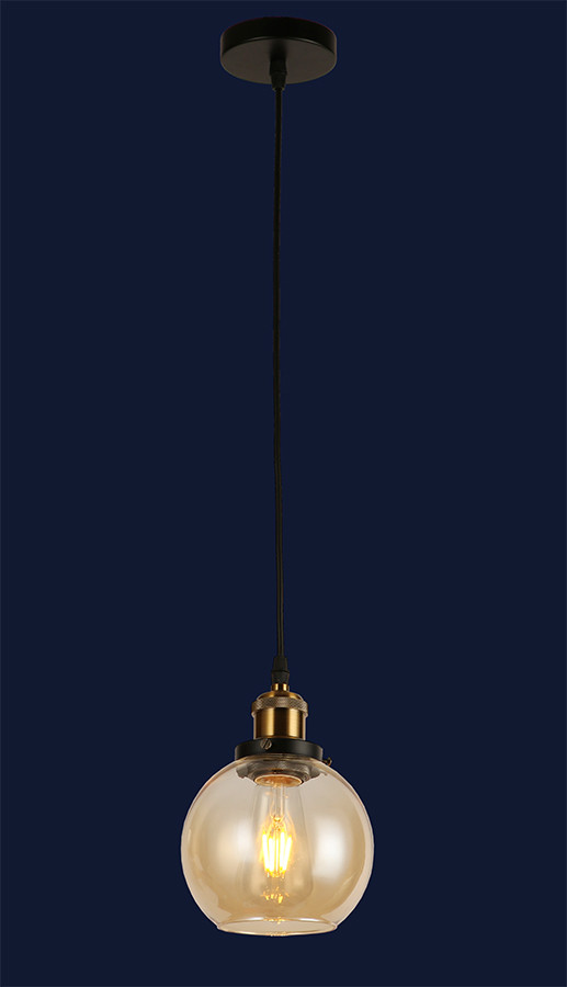 Loft підвіс Levistella цоколь E27 колір Чорний 75290-1 AMBER