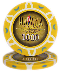 Фішка "Havana" 14 грамів, цінова "1000", жовта