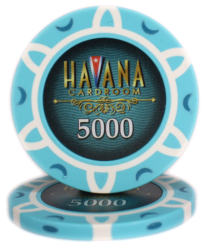 Фішка "Havana" 14 грамів, цінова "5000", блакитна