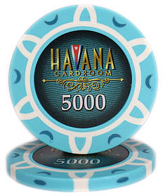 Фішка "Havana" 14 грамів, цінова "5000", блакитна