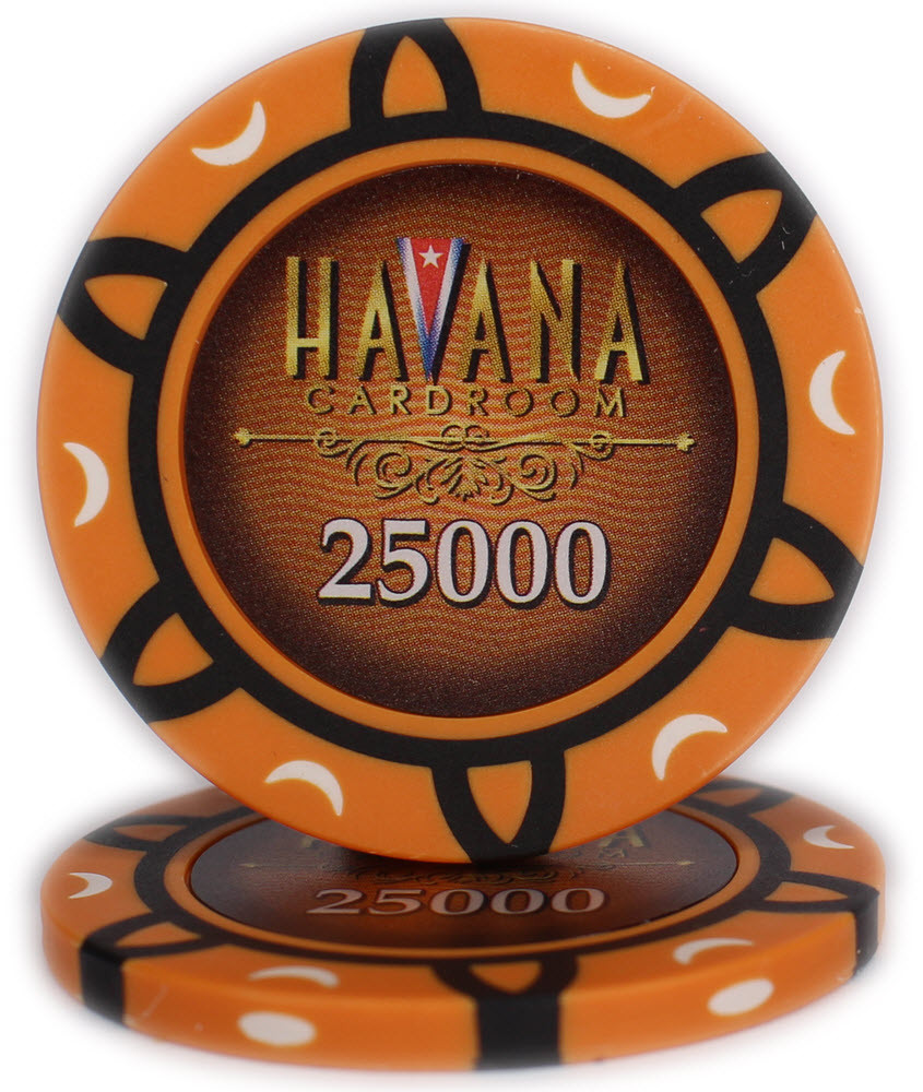 Фішка "Havana" 14 грамів, цінова "25000", жовтогаряча