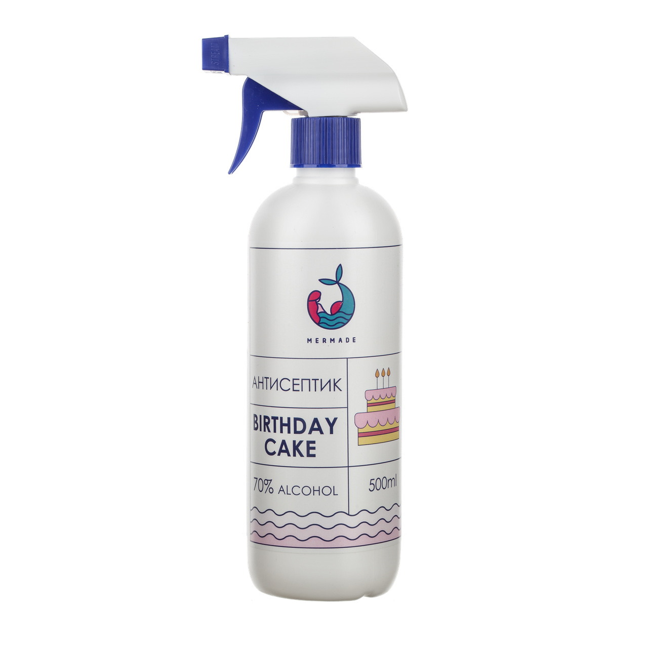 Антисептик для рук 70% Birthday Саке 500 мл MERMADE, фото 1
