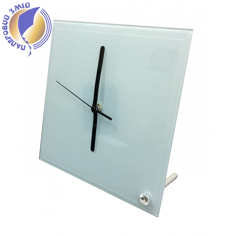 Годинники скляні в формі квадрат, фото 1
