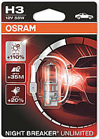 Галогенная автолампа Osram H3 Night Breaker Unlimited 12V 55W 64151NBU-01B