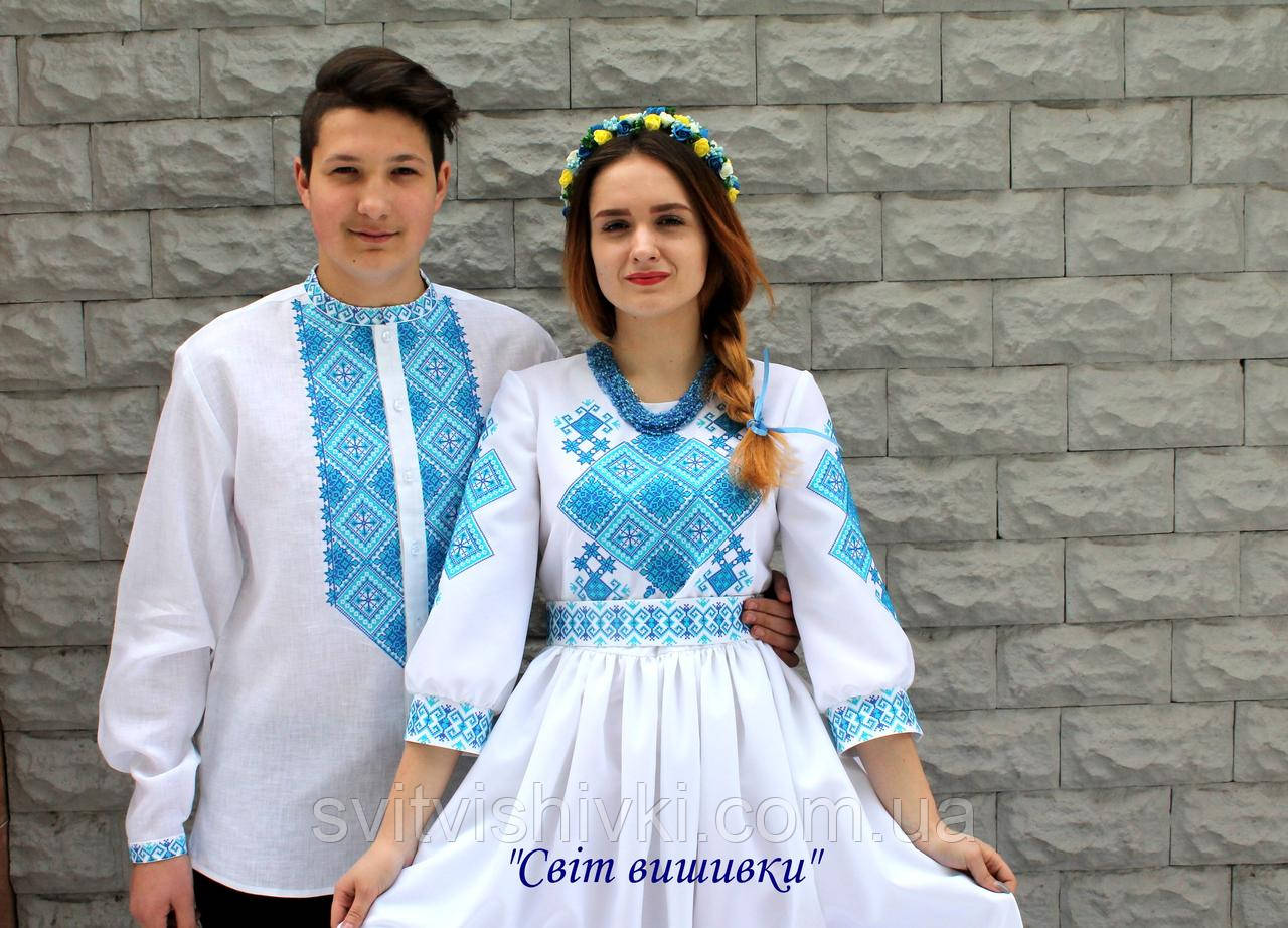 Дизайнерська жіноча сукня з вишивкою в білому кольорі "Ніжність"