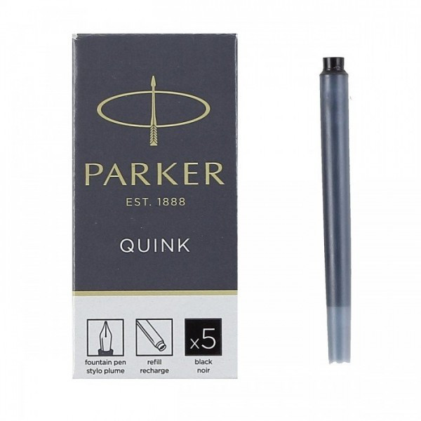 Картриджі Parker Quink 5 шт. чорнильні чорні (11 410BK)