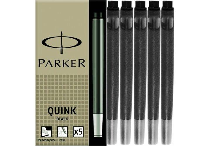 Картриджі Parker Quink 5 шт. чорнильні чорні (Z 14ч), фото 1