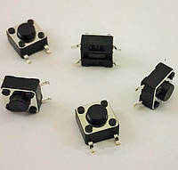 Кнопка Тактовая SMD 4-pin 6 X 6 X 4.3 мм Переключатель