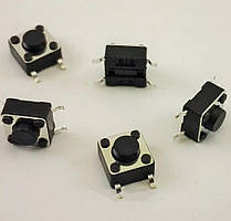 Кнопка Тактова SMD 4-pin 6 X 6 X 4.3 мм Перемикач