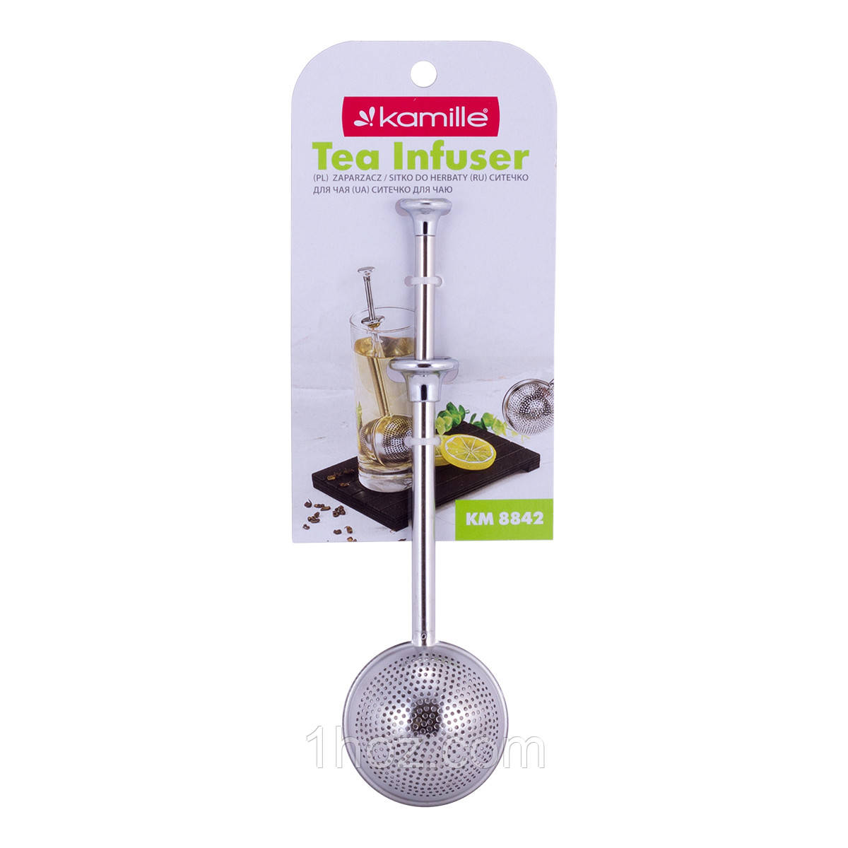 Ситечко Kamille для заварювання чаю 18,5х5см KM-8842, фото 1