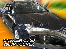 Дефлектори вікон (вітровики) Citroen C5 5D 2008+  TOURER COMBI (вставні, 4 шт.) (HEKO)