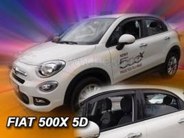 Дефлектори вікон (вітровики) FIAT 500X 2015+ (вставні, 4 шт.) (HEKO)