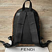 Гламурний текстильний рюкзак Fendi Фенді, фото 4