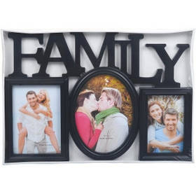 Фоторамка - колаж "Сімейна", чорна, Рамка для фотографий "Family"
