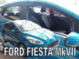 Дефлектори вікон (вітровики) Ford Fiesta 2017+ Mk VII (вставні, 4 шт.) (HEKO)