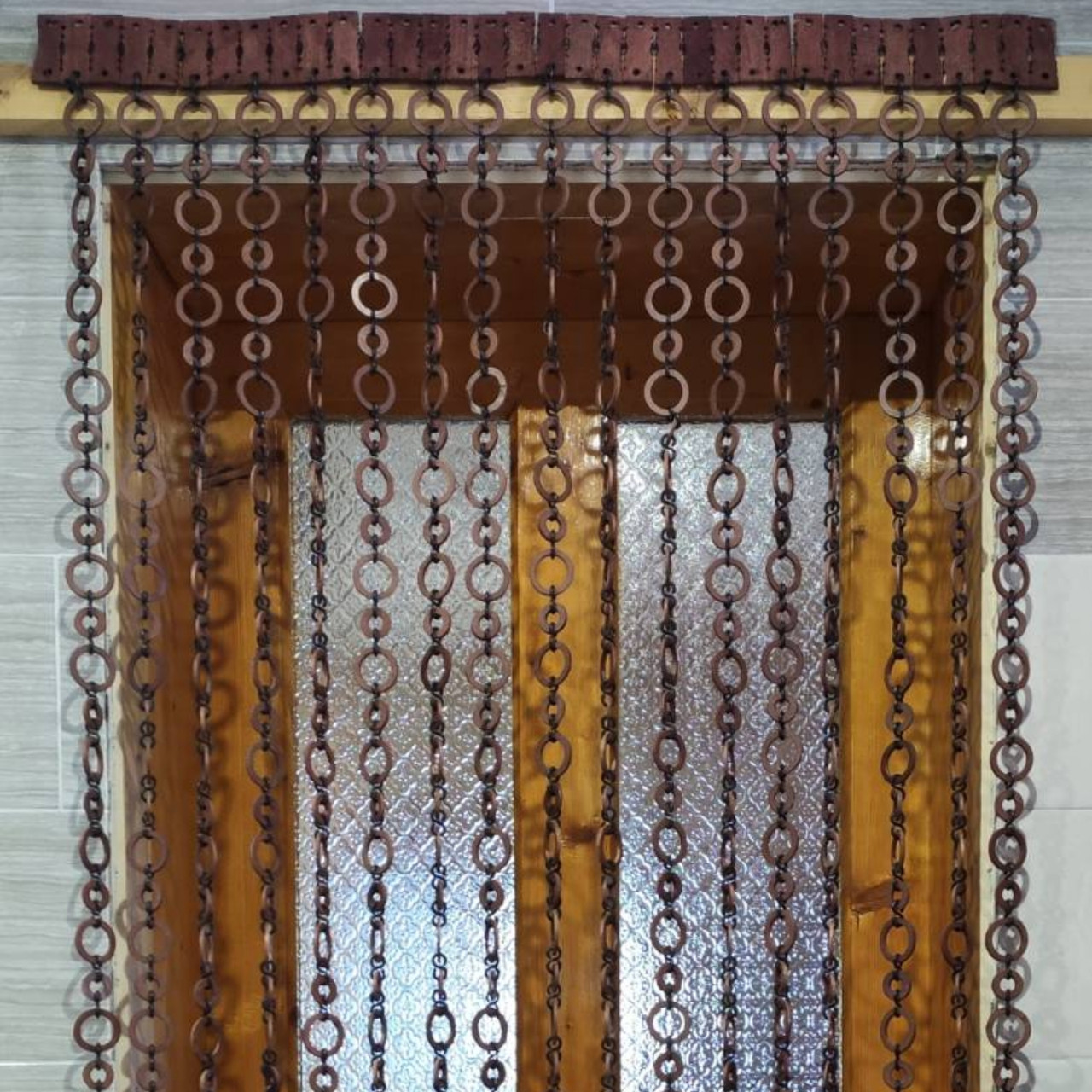 Штори з дерева "Кільця" великі+маленькі темні, фото 1