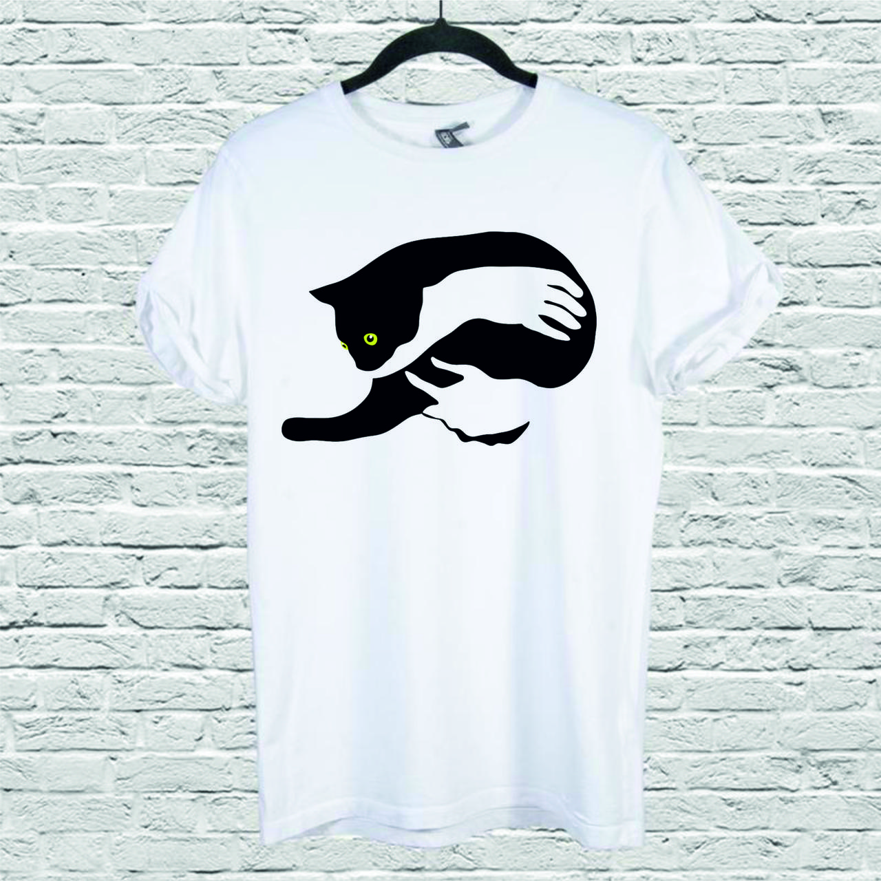 Футболка YOUstyle Cat in hands 0075 L White