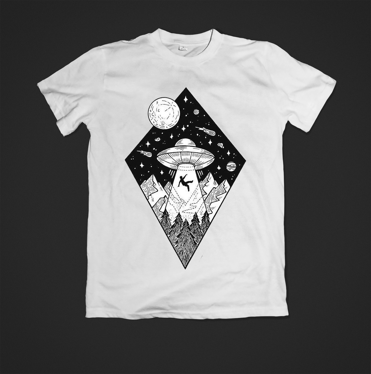 Футболка YOUstyle Ufo 0081 L White