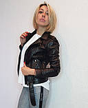 Женская кожаная куртка " косуха" черная Maddox. Турция, фото 3