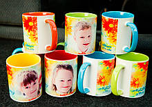 Кружка біло-салатовий