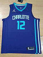 Hot Stamp мужская майка Howard №12 (Говард) команда Charlotte Hornets Шарлотт Хорнетс