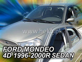 Дефлектори вікон (вітровики) Ford Mondeo 2 1996-2000 HTB/SED 4/5D (вставні, 4 шт.) (HEKO)