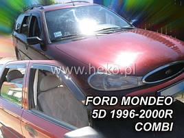 Дефлектори вікон (вітровики) Ford Mondeo 2 1996-2000 Combi (вставні, 4 шт.) (HEKO)