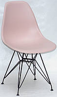 Стілець Nik BK-ML рожевий 63 на чорних металевих ніжках, дизайн Charles&Ray Eames DSR Eiffel Leg, код 9398, фото 2