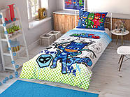 Дитячий і підлітковий комплект TAC Ранфорс / простирадло на гумці PJ Masks Cek