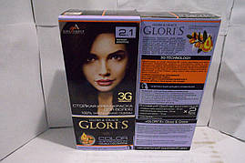 Фарба для волосся Gloris 2.1 (Чорний шоколад) Для 2 застосувань