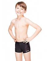 Плавки детские для мальчика Aqua Speed Andy, черные с красными полосками 104