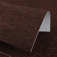 Фоамиран с глиттером на клеевой основе 20х30 см, коричневый