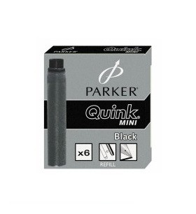 Картриджі Parker Quink Mini 6 шт. чорнильні чорні (Z 15Ч)