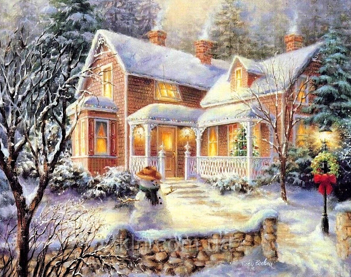 Алмазная Вышивка на Подрамнике Родной Дом 50 Х 40 См (арт. TN262 ...