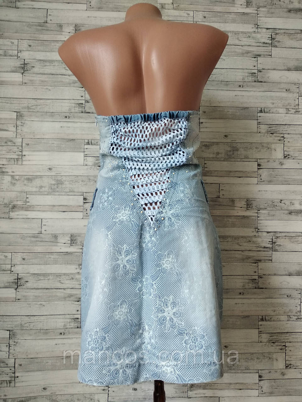 Платье Roberto Cavalli женское джинс без бретелек Размер 42 S - фото 6 - id-p591433658