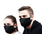 Багаторазова захисна маска для обличчя Fandy+ Standart+ 3-шаровий неопрен чорна жіноча, фото 6