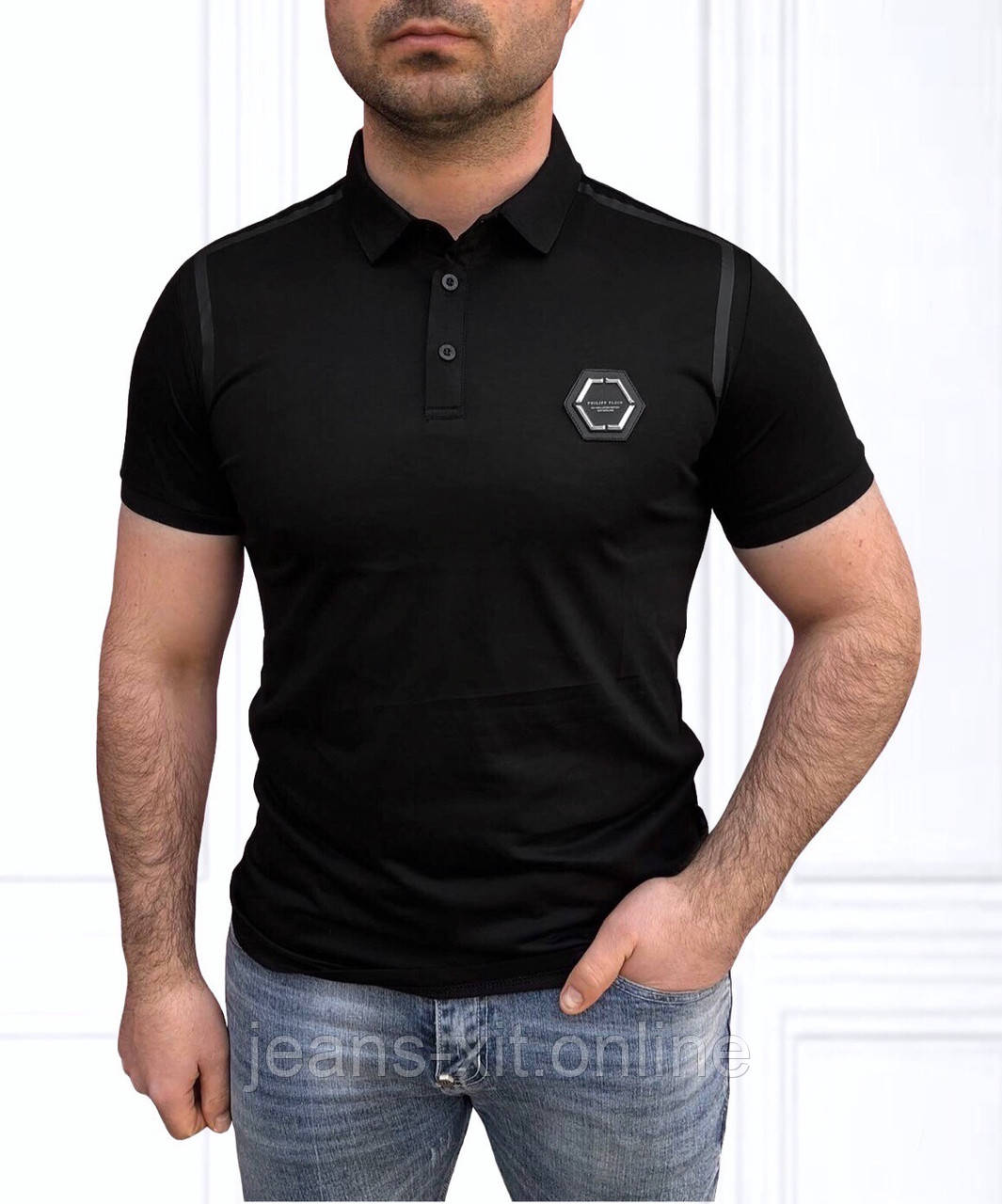 Футболка чоловіча 2XL(р) чорна 223-20 Philipp Plein Туреччина Літо-C