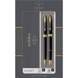 Набір ручок Parker SONNET 08 Laque Black FP + BP в подарунковій упаковці DUOSETS (86 092b19)
