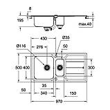 Кухонна мийка Grohe EX Sink 31572SD0 серія K500 9750, фото 3